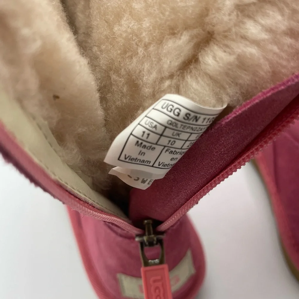 UGG Lil Sunshine Pink Zip Up‎ Boots NWOT